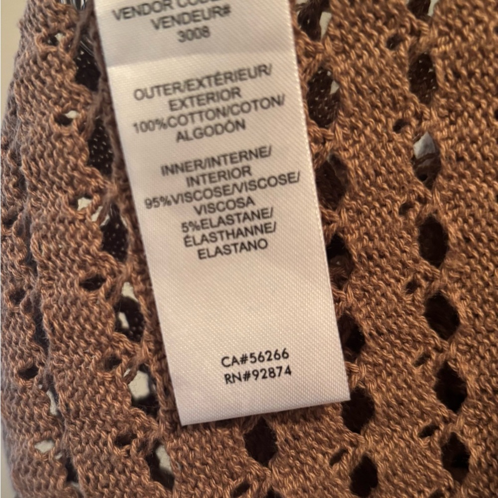 Splendid Brown Cropped Ribbed Tank Top - Picture 4 of 4